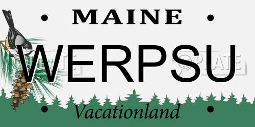 WERPSU Maine License Plate