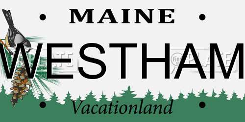 WESTHAM Maine License Plate
