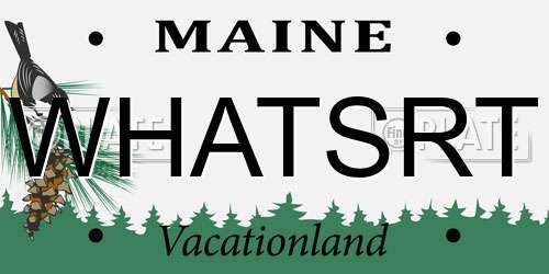 WHATSRT Maine License Plate