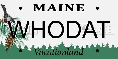 WHODAT Maine License Plate