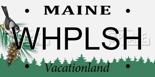 WHPLSH Maine License Plate