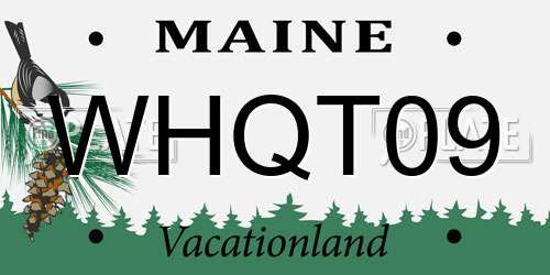 WHQT09 Maine License Plate