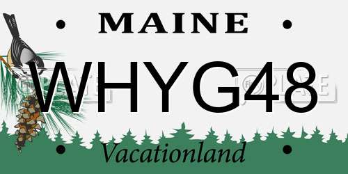 WHYG48 Maine License Plate