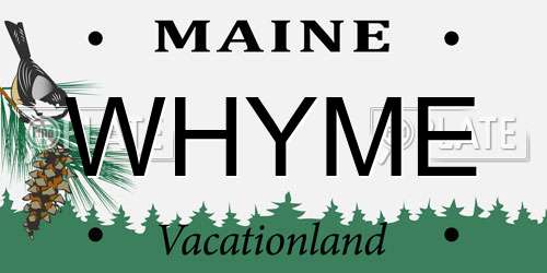 WHYME Maine License Plate