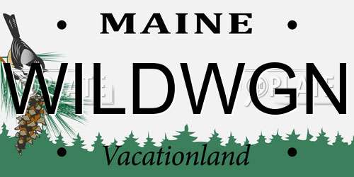 WILDWGN Maine License Plate