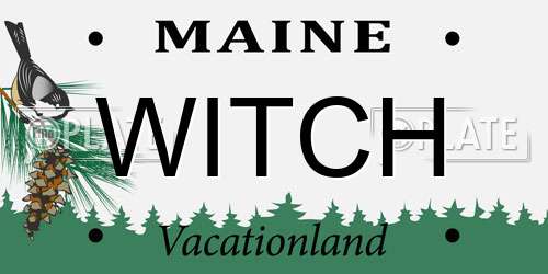 WITCH Maine License Plate