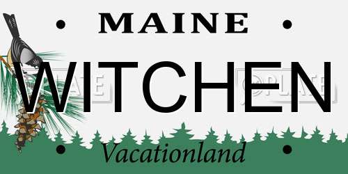 WITCHEN Maine License Plate