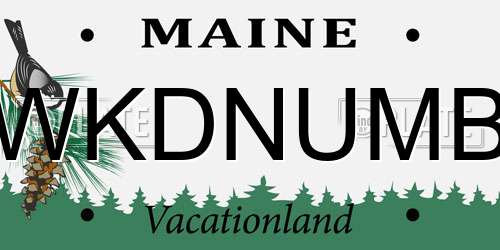 WKDNUMB Maine License Plate