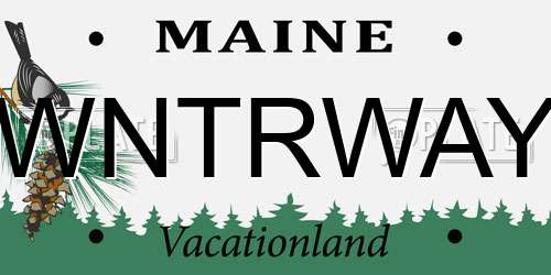 WNTRWAY Maine License Plate