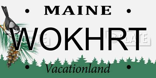 WOKHRT Maine License Plate