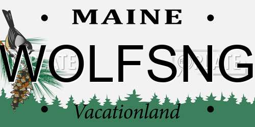 WOLFSNG Maine License Plate