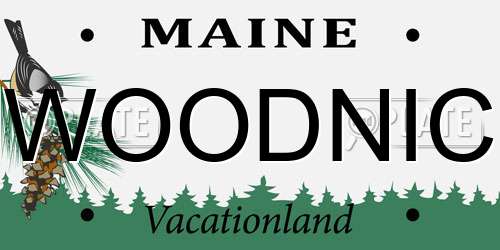 WOODNIC Maine License Plate