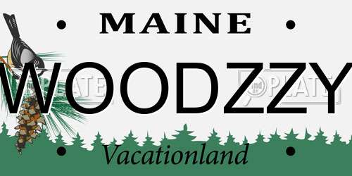 WOODZZY Maine License Plate