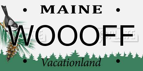 WOOOFF Maine License Plate