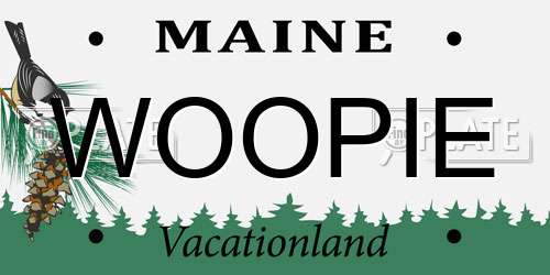 WOOPIE Maine License Plate