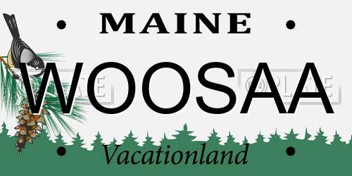 WOOSAA Maine License Plate