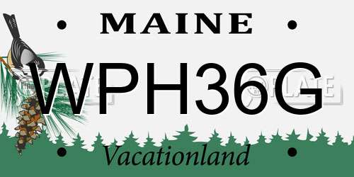 WPH36G Maine License Plate