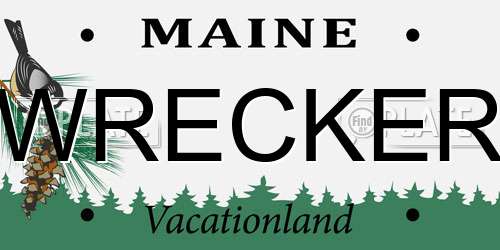 WRECKER Maine License Plate