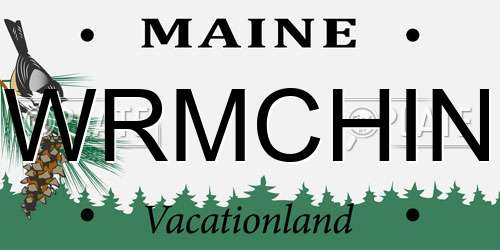 WRMCHIN Maine License Plate