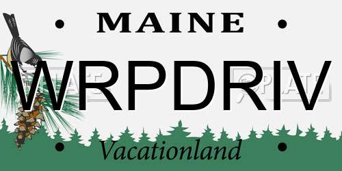 WRPDRIV Maine License Plate