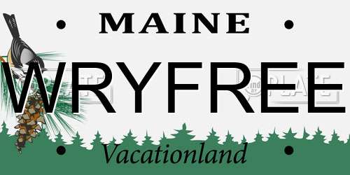 WRYFREE Maine License Plate