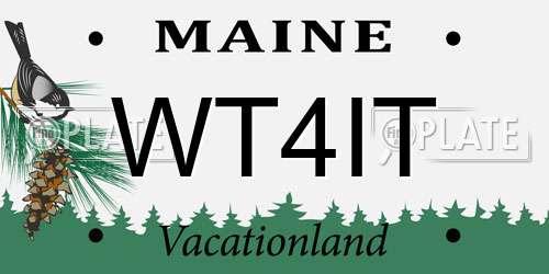 WT4IT Maine License Plate