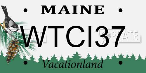 WTCI37 Maine License Plate