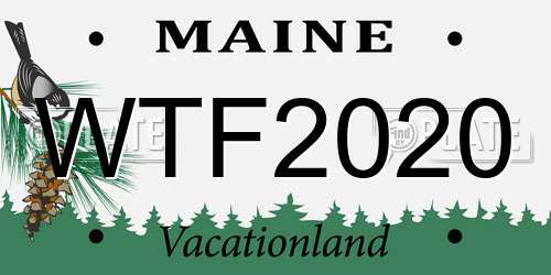 WTF2020 Maine License Plate