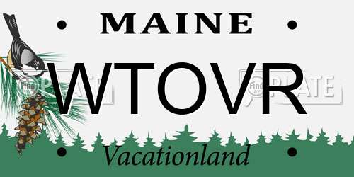 WTOVR Maine License Plate