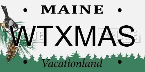 WTXMAS Maine License Plate