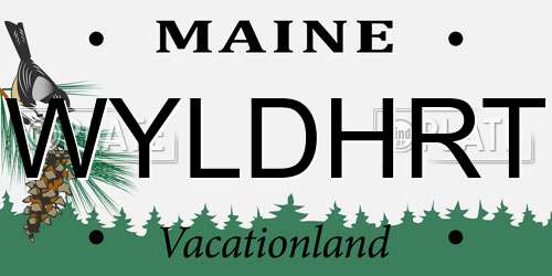 WYLDHRT Maine License Plate