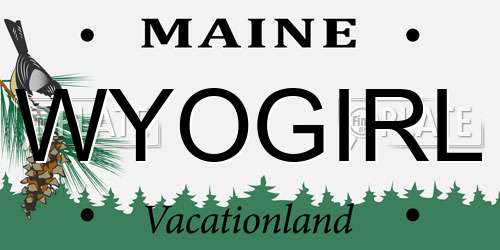WYOGIRL Maine License Plate