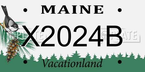 X2024B Maine License Plate