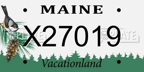 X27019 Maine License Plate