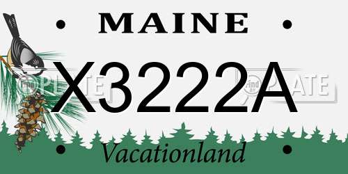 X3222A Maine License Plate