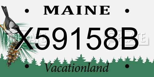 X59158B Maine License Plate