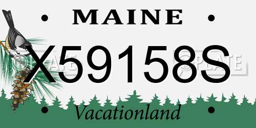 X59158S Maine License Plate