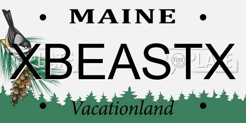 XBEASTX Maine License Plate