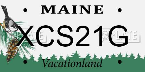 XCS21G Maine License Plate
