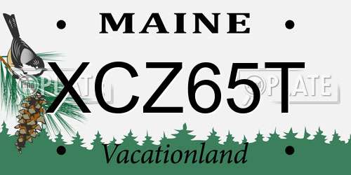 XCZ65T Maine License Plate