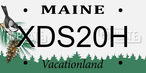 XDS20H Maine License Plate