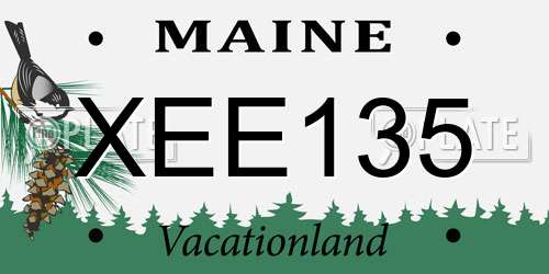 XEE135 Maine License Plate