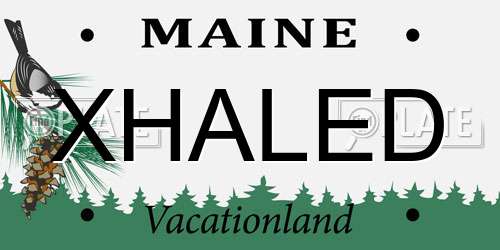 XHALED Maine License Plate