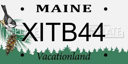 XITB44 Maine License Plate