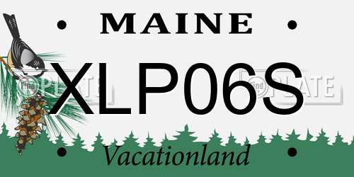 XLP06S Maine License Plate