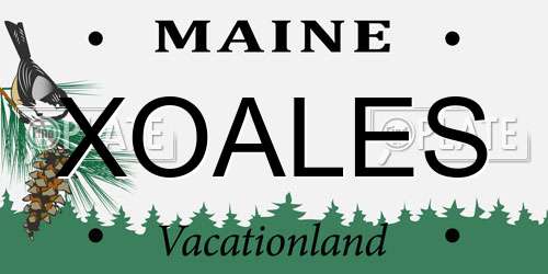 XOALES Maine License Plate