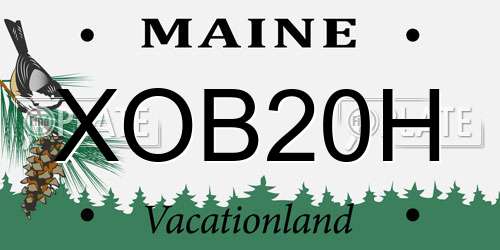 XOB20H Maine License Plate