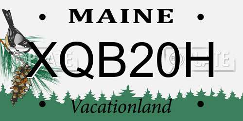 XQB20H Maine License Plate