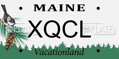 XQCL Maine License Plate