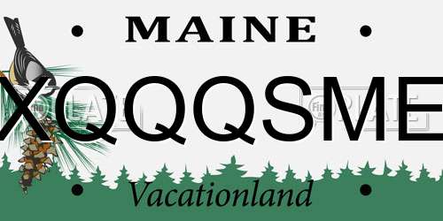 XQQQSME Maine License Plate